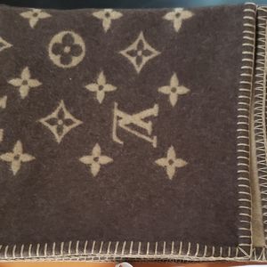 Authentic brand new with tags and box LV blanket
